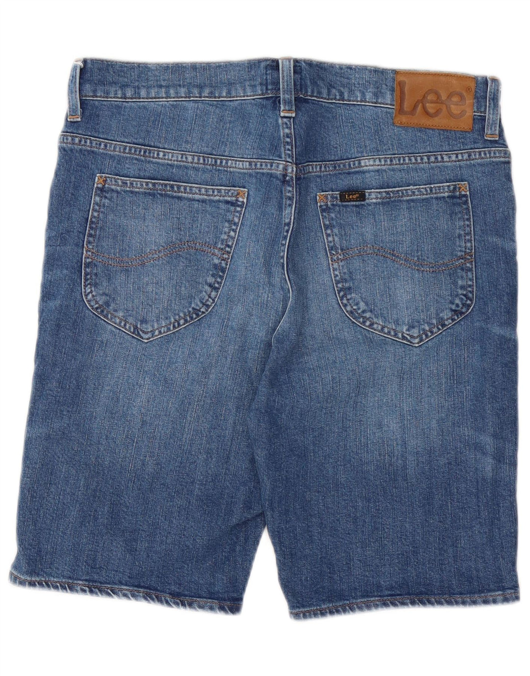 Pantaloncini di jeans invecchiati Rider da donna Lee W31 cotone blu medio