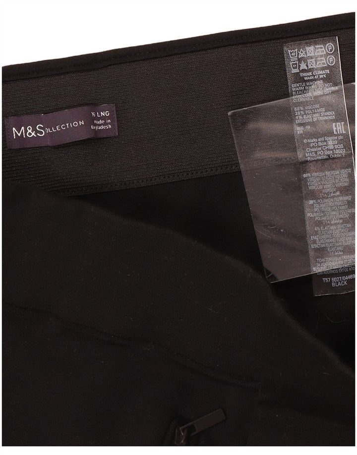 MARKS & SPENCER Pantaloni casual skinny da donna UK 16 Large W34 L30 Neri