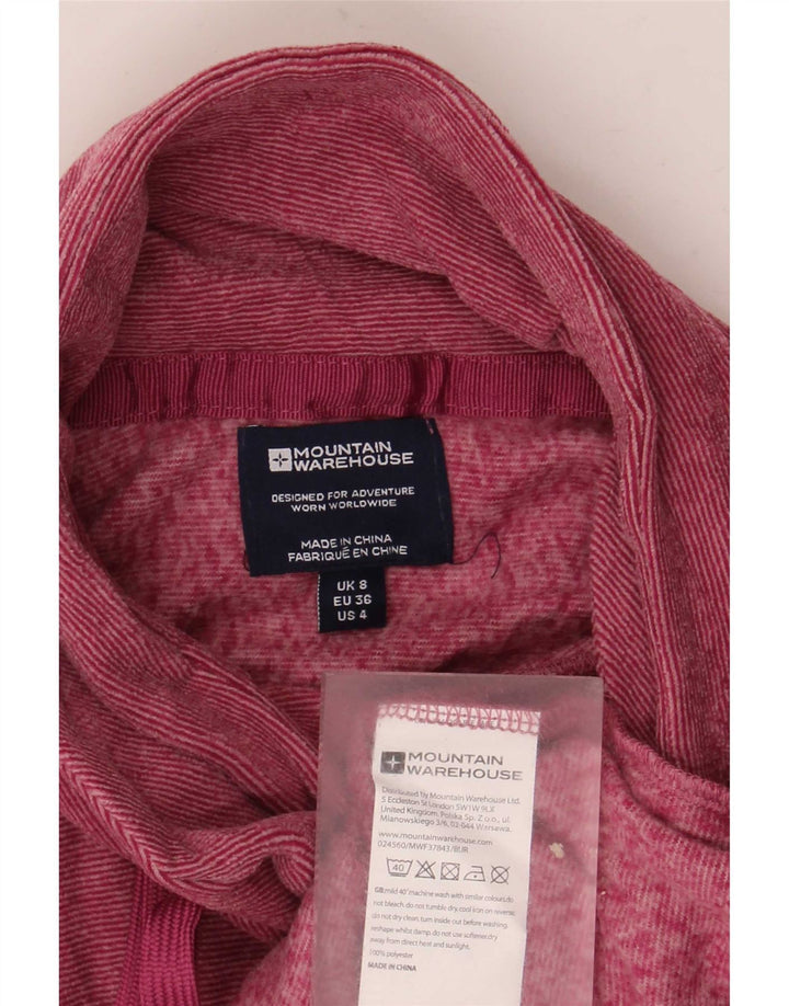 Maglione in pile da donna Mountain Warehouse UK 8 Small Poliestere gessato rosa