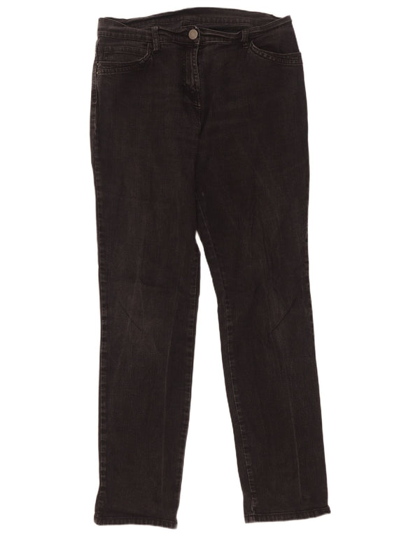 Jeans slim da donna Marks & Spencer UK 14 Large W32 L32 cotone nero