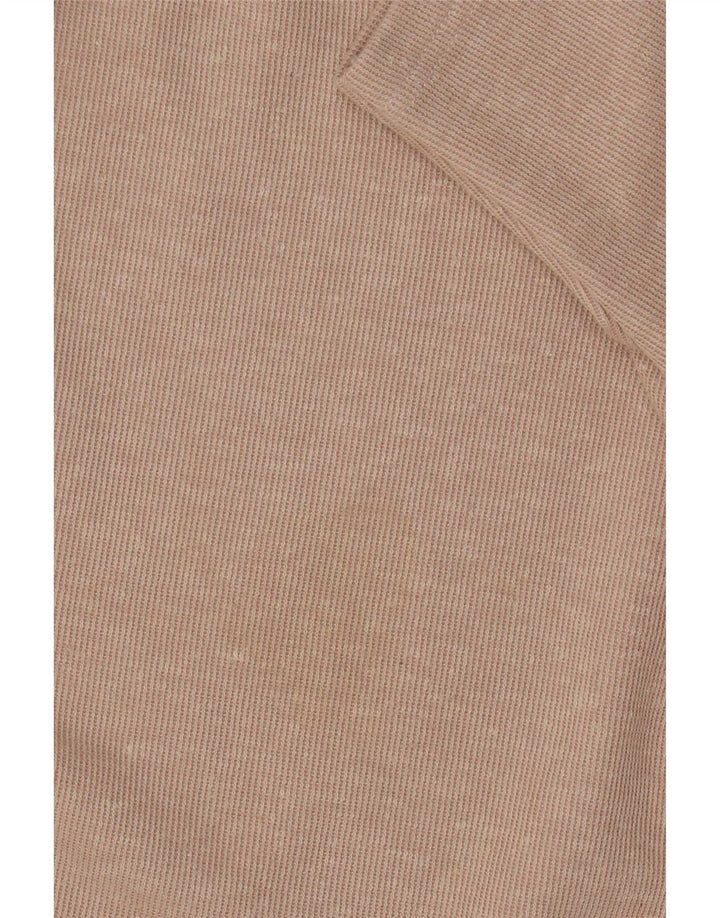 Topshop T-shirt corta da donna Top UK 10 piccola poliestere beige