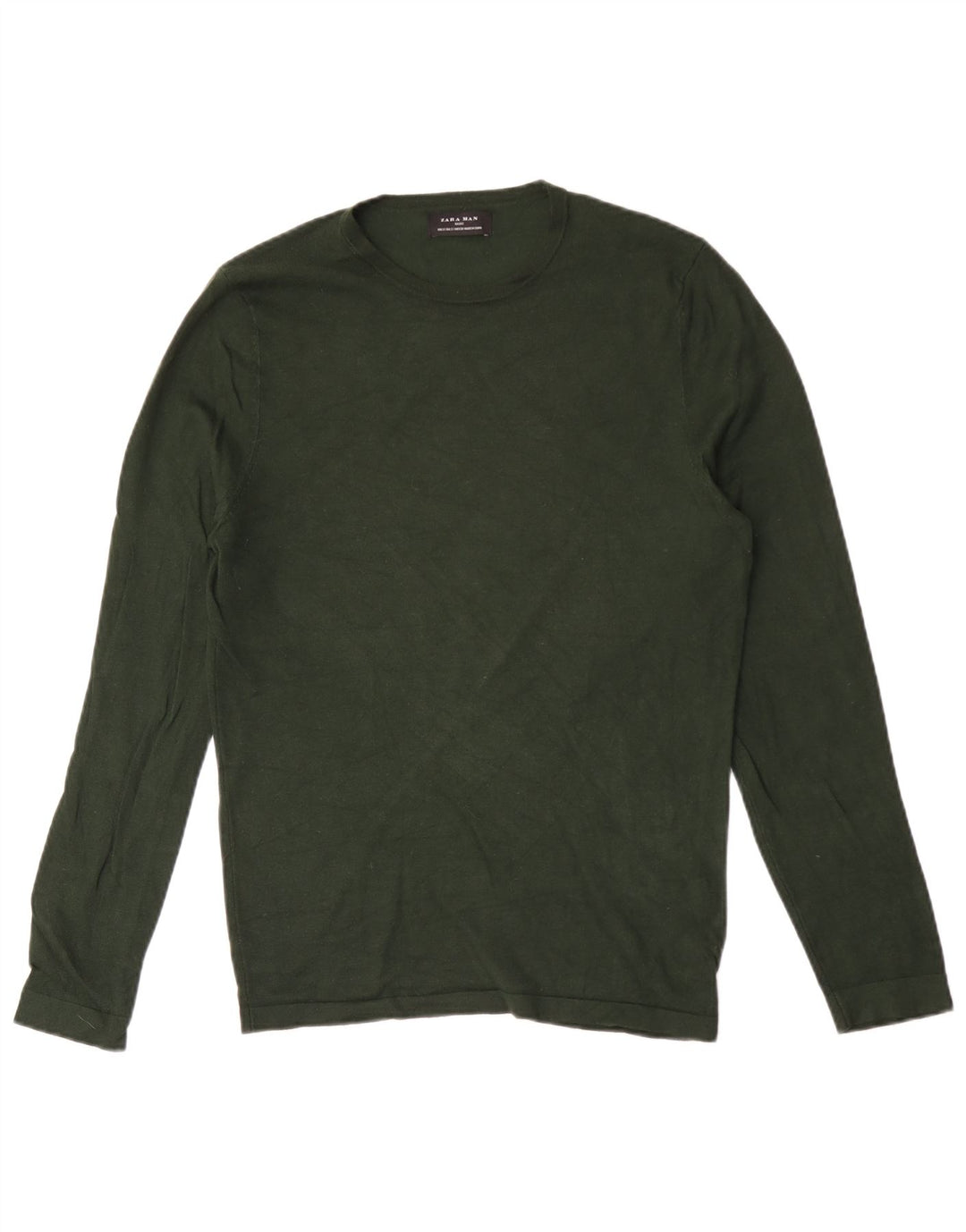 Top Zara da uomo a maniche lunghe piccolo verde
