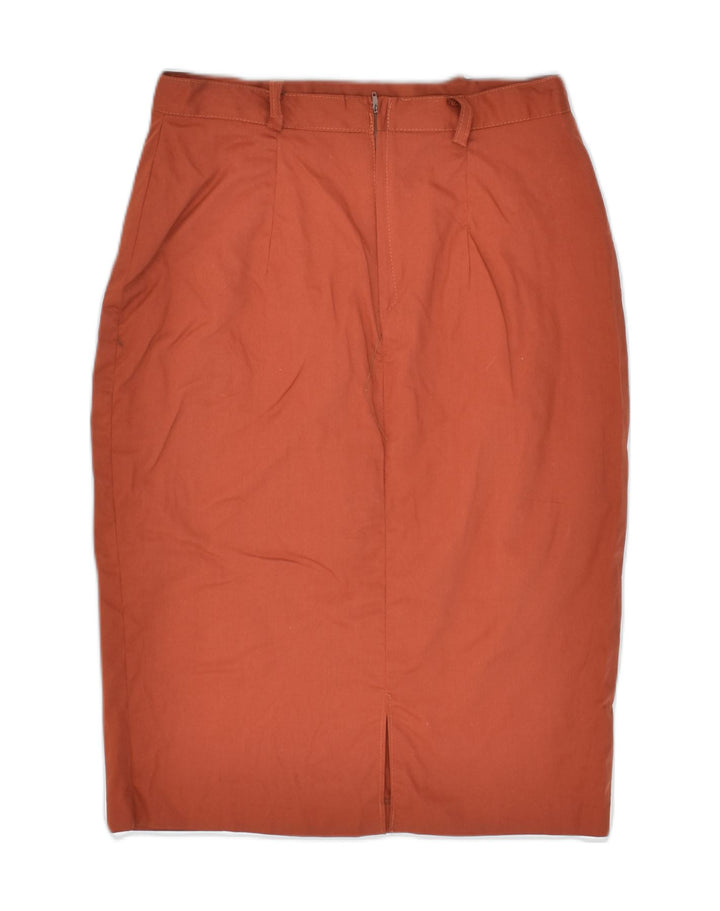 Gonna tubino da donna VINTAGE IT 44 media W28 cotone marrone