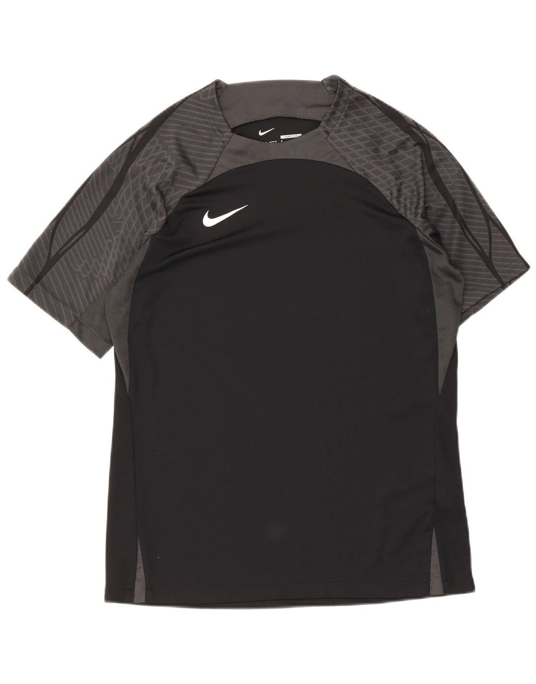 T-shirt Nike da uomo Dri Fit Slim Fit, maglietta in poliestere color block medio nero
