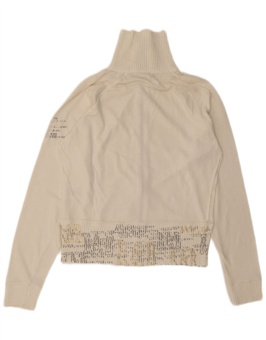 Giacca da ginnastica oversize con grafica da donna Arena, piccola, in cotone bianco sporco