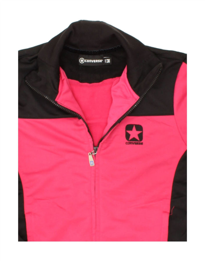 CONVERSE Womens Tracksuit Top Jacket UK 12 Medium Pink Colourblock Vintage Converse and Second-Hand Converse from Messina Hembry 