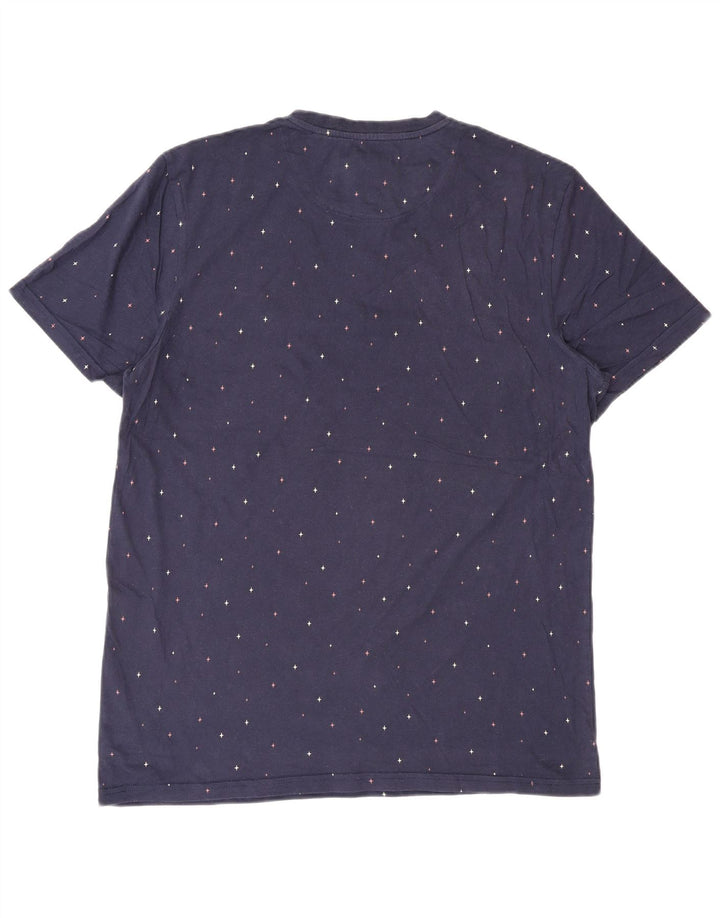 T-shirt da uomo Lyle & Scott Top grande in cotone screziato blu navy