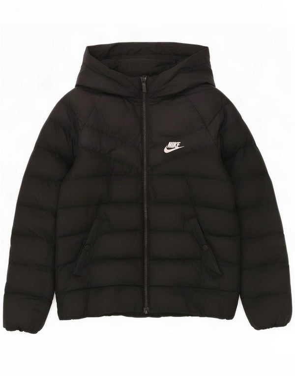 Giacca imbottita con cappuccio Nike da ragazzo 10-11 anni media poliestere nero