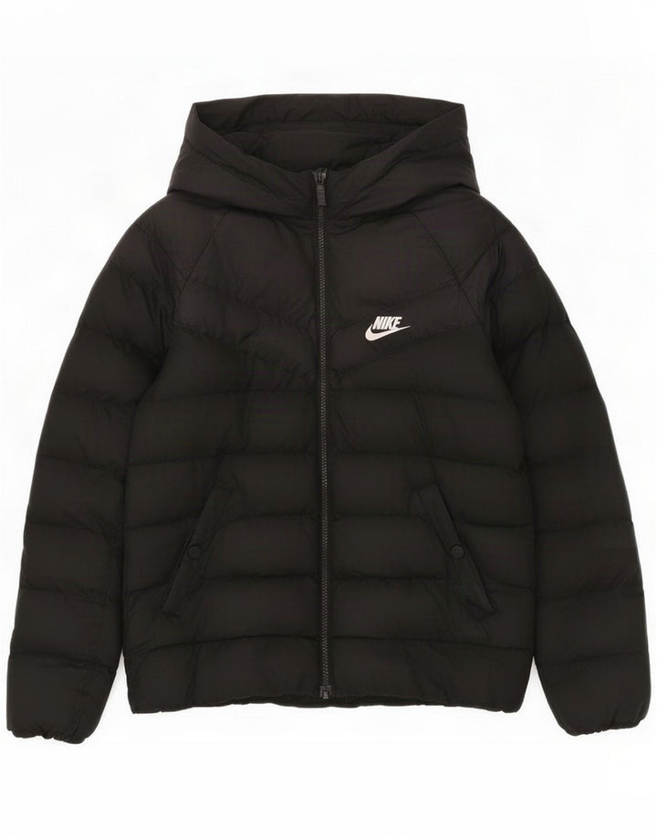 Giacca imbottita con cappuccio Nike da ragazzo 10-11 anni media poliestere nero