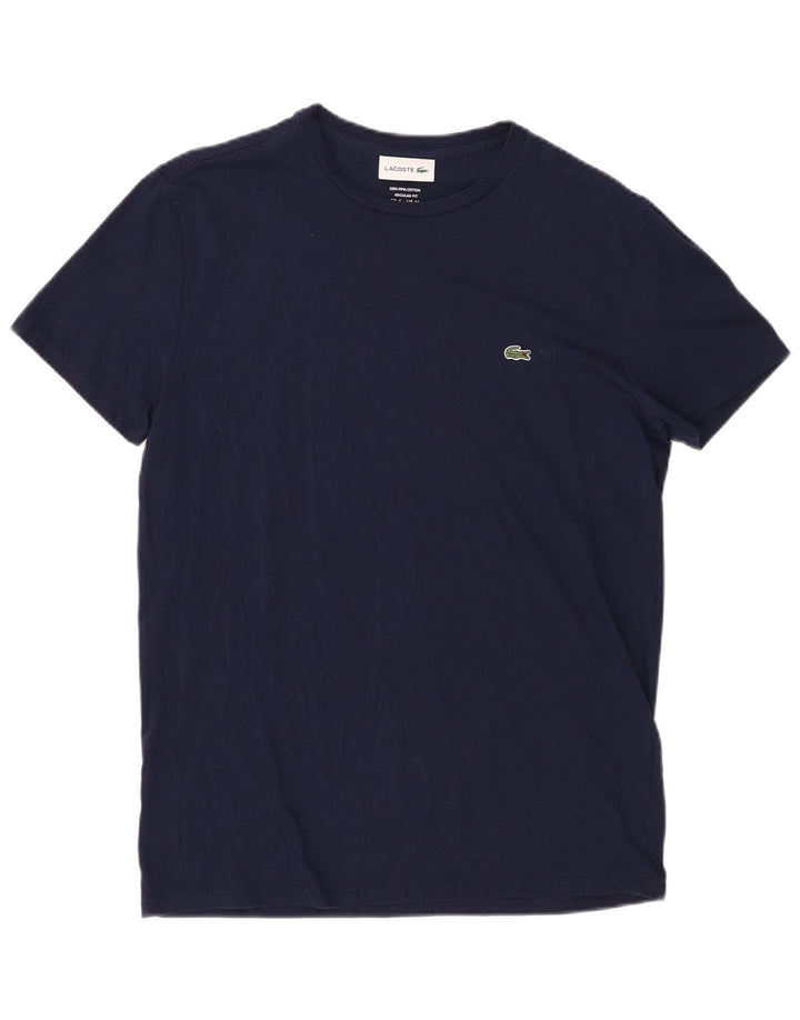 T-shirt Lacoste da uomo dalla vestibilità regolare, taglia 4, cotone blu navy medio