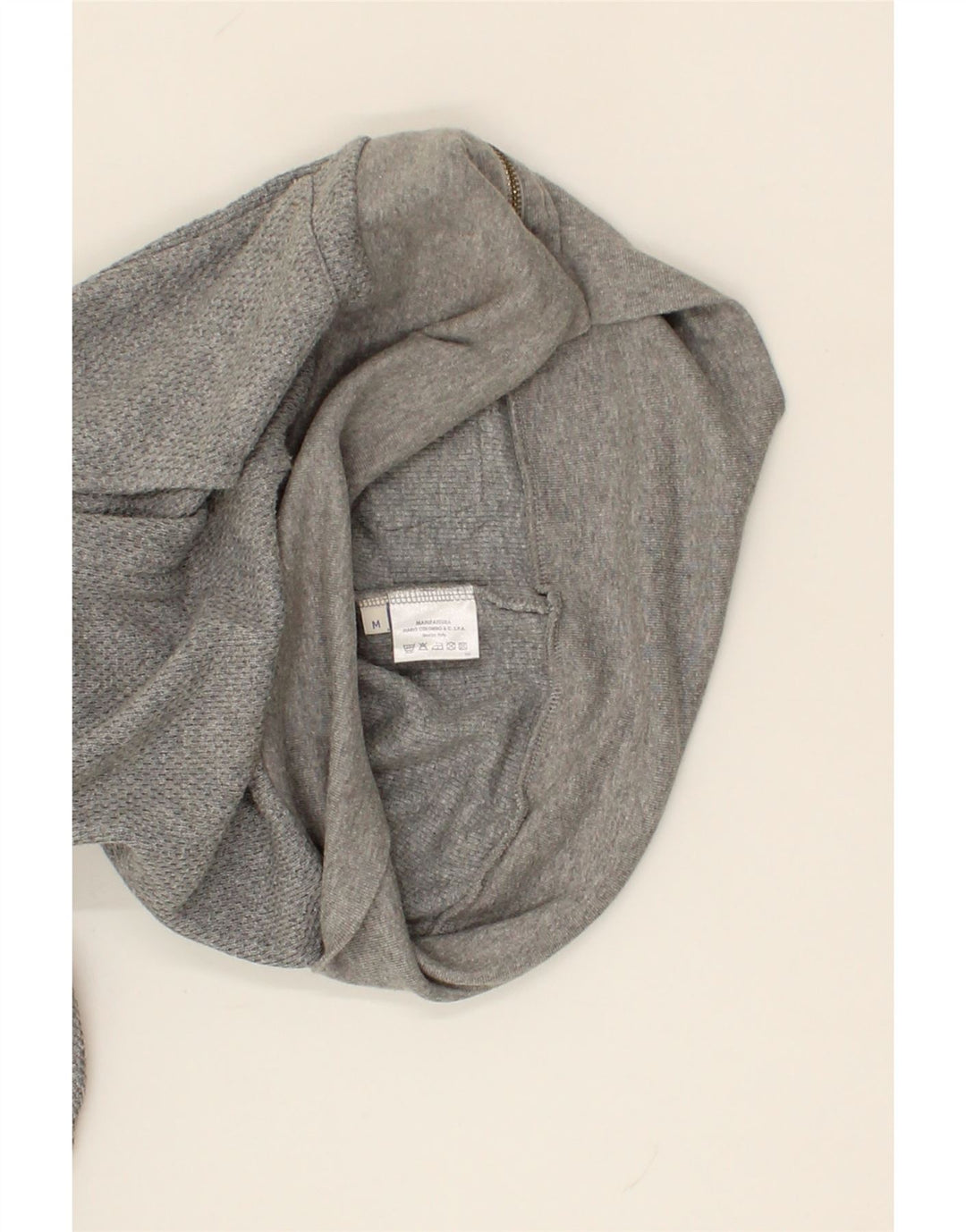 Maglione con cappuccio e zip da uomo COLMAR in cotone grigio medio