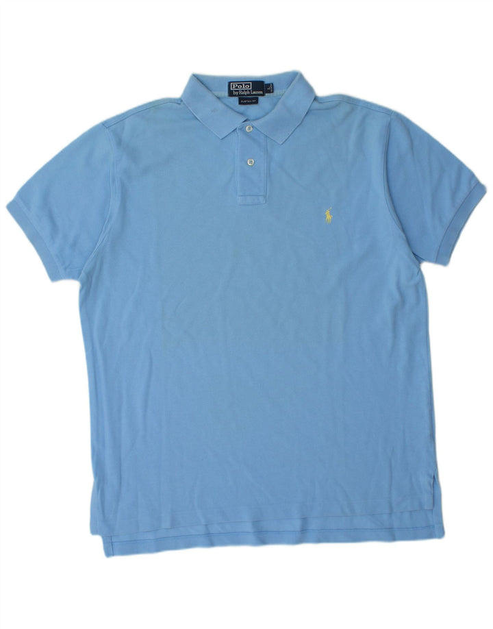 POLO RALPH LAUREN Polo da uomo su misura misura grande in cotone blu