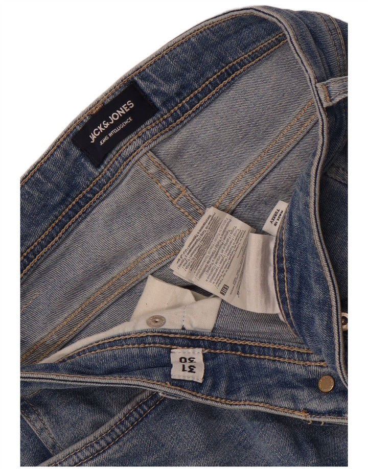 Jack & Jones Uomo GLENN Slim Jeans W31 L30 Cotone Blu