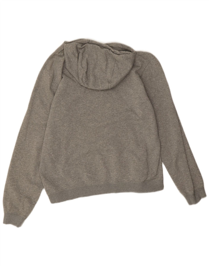 Felpa con cappuccio grafica Nike da uomo in cotone chiazzato grigio medio