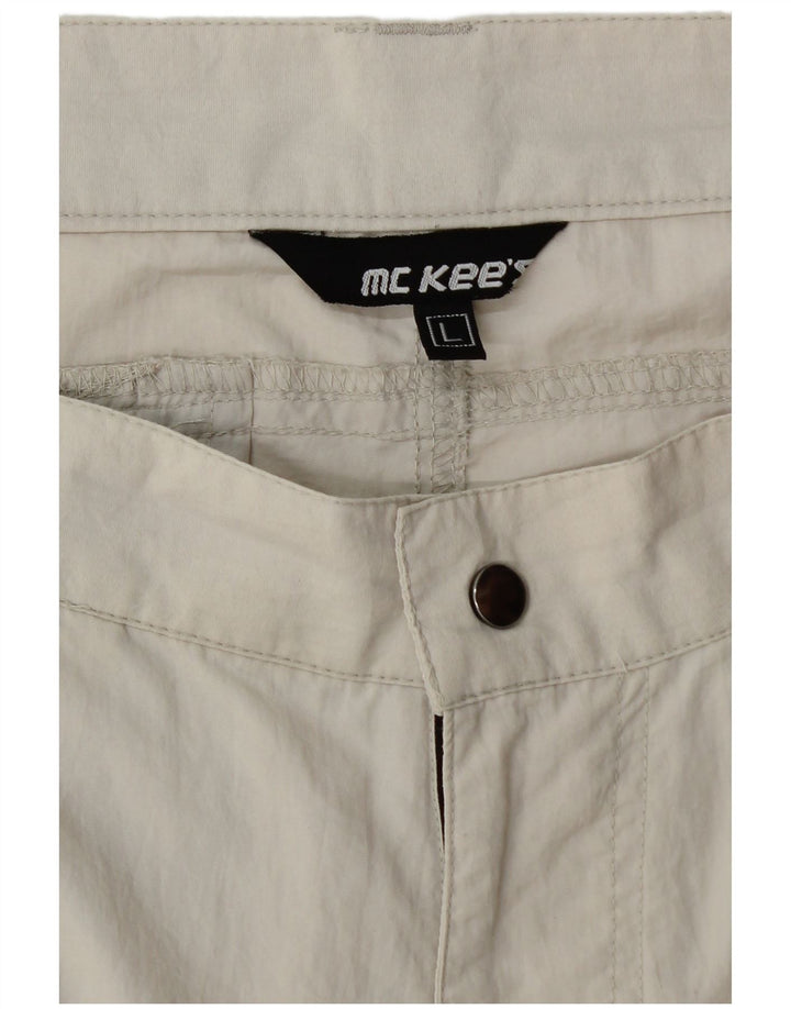 Pantaloncini cargo da uomo di MC Kee grandi W34 in nylon grigio