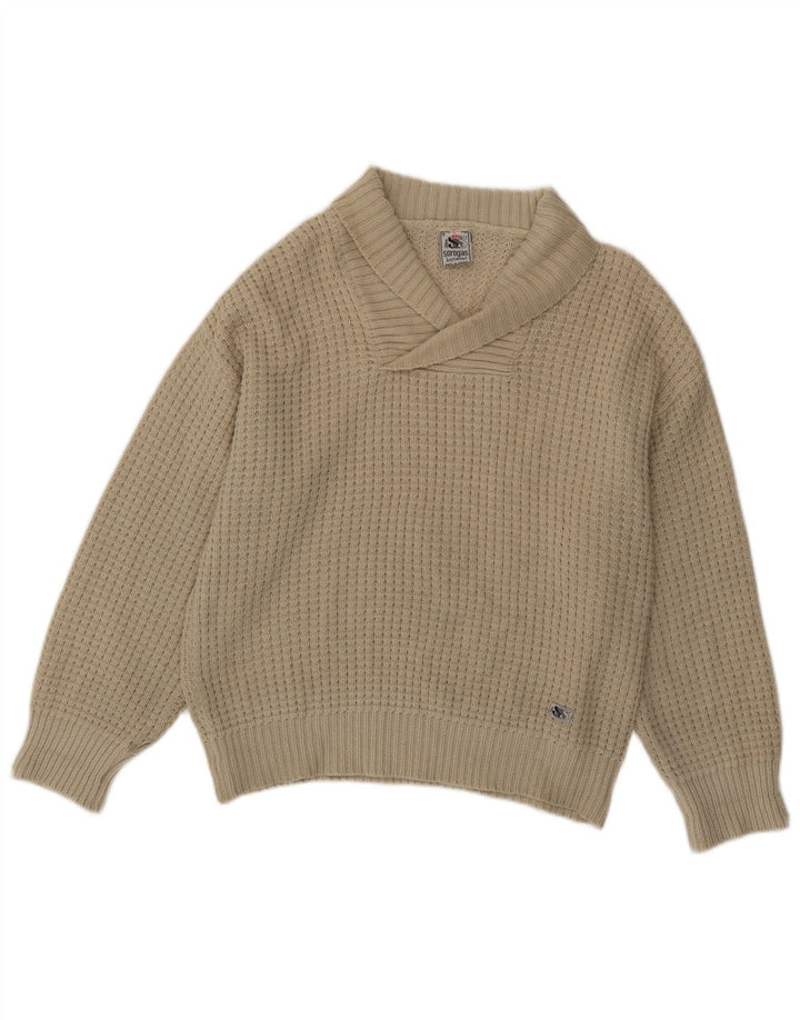 Maglione da uomo con collo a scialle Sorogas IT 50 Large Beige