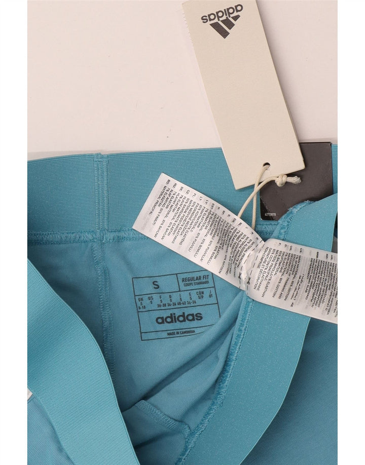 Leggings Adidas da donna UK 8/10 piccolo cotone blu
