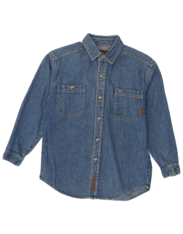 Camicia in denim per ragazzi Timberland 7-8 anni in cotone blu
