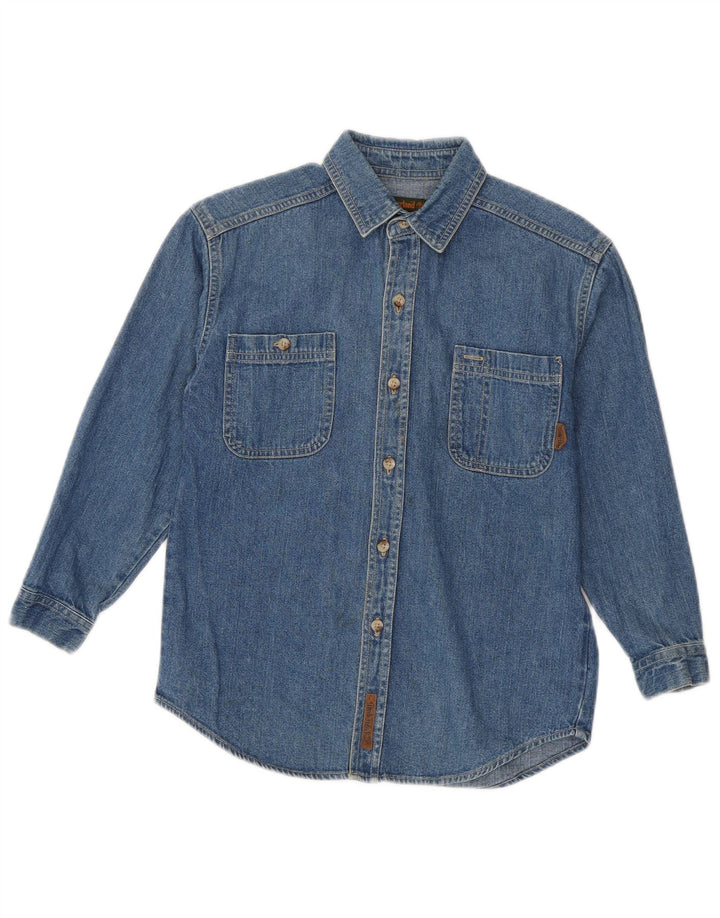 Camicia in denim per ragazzi Timberland 7-8 anni in cotone blu