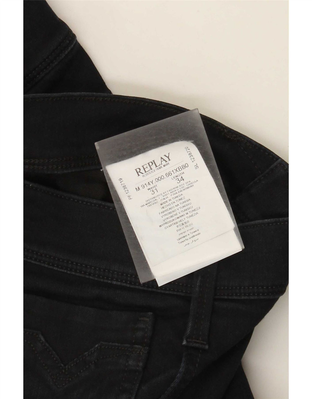 Replay Jeans slim da uomo W31 L34 cotone blu navy