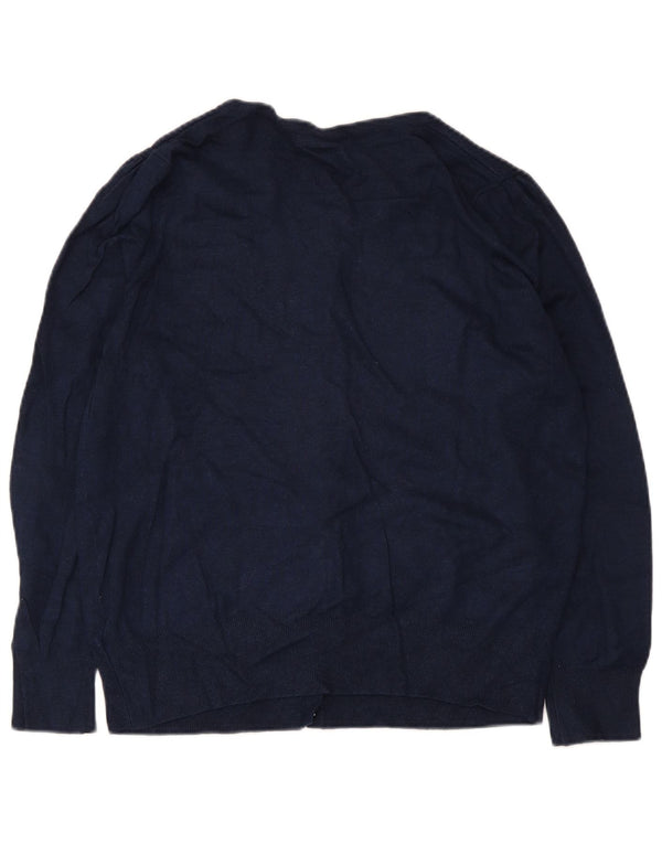 Maglione cardigan da donna Marks & Spencer UK 18 XL viscosa blu navy