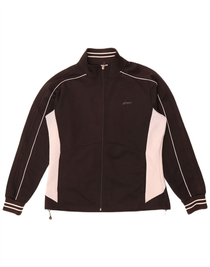 Giacca da tuta da donna Asics UK 18 XL Poliestere color block nero