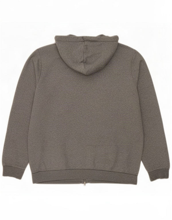 Puma Felpa con cappuccio e zip da uomo XL in cotone chiazzato grigio