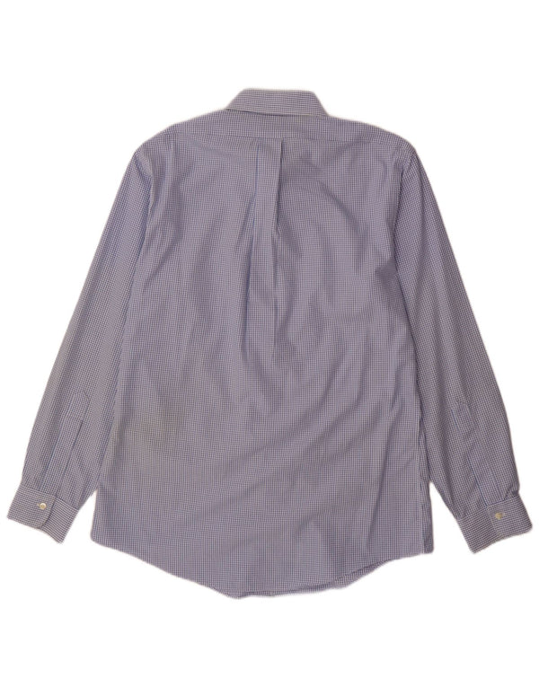 Camicia da uomo dalla vestibilità classica Brooks Brothers taglia 15 1/2 percalle blu medio