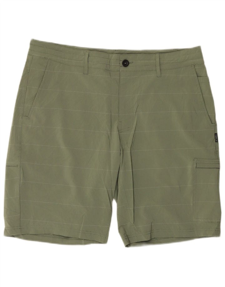 Pantaloncini cargo da uomo O'Neill W36 poliestere a righe grandi kaki