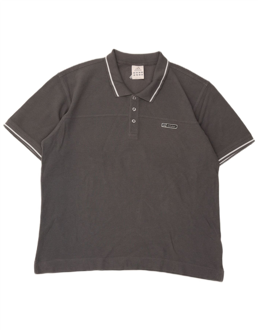 Polo Adidas da uomo XL in cotone grigio