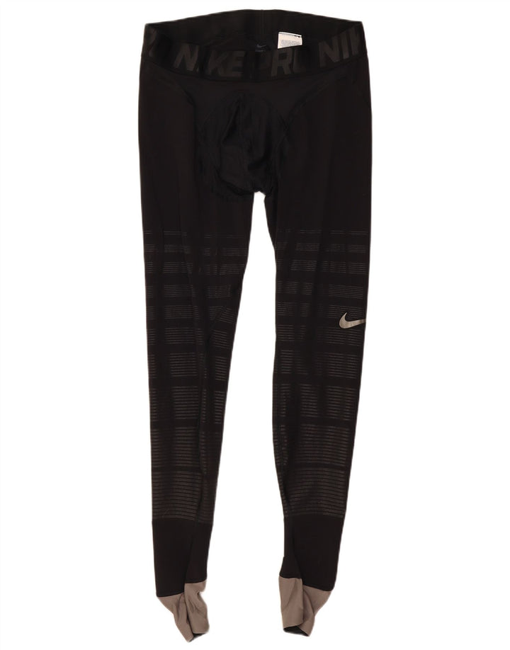 Leggings grafici da uomo Nike XL poliestere gessato nero