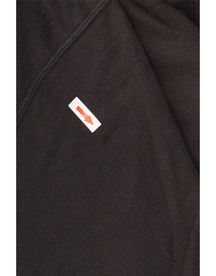 Felpa con cappuccio grafica Nike da uomo in cotone nero medio