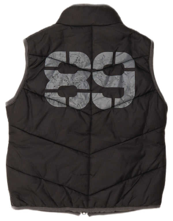 Gilet imbottito con grafica da donna Dkny UK 14 nylon nero medio
