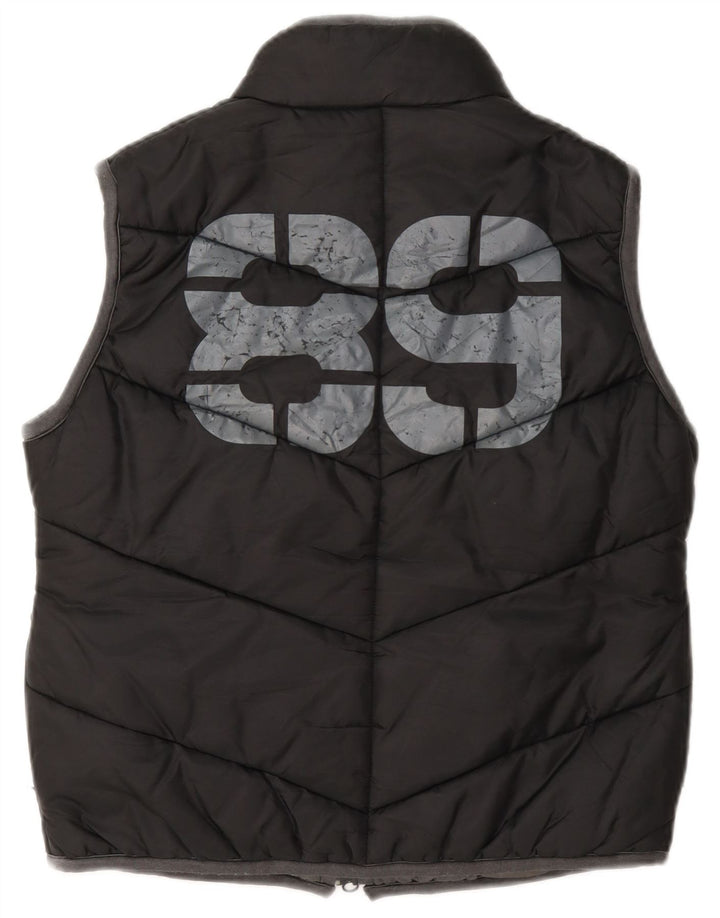 Gilet imbottito con grafica da donna Dkny UK 14 nylon nero medio