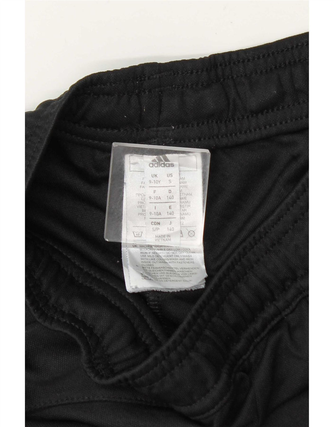 Pantaloni della tuta Adidas Aeroready da ragazzo 9-10 anni in poliestere nero