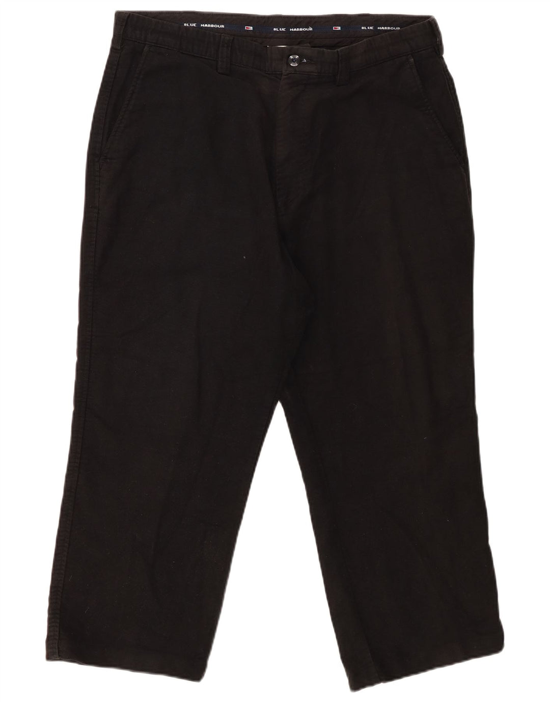 Pantaloni Marks & Spencer da uomo blu Harbour Capri W36 L23 cotone nero