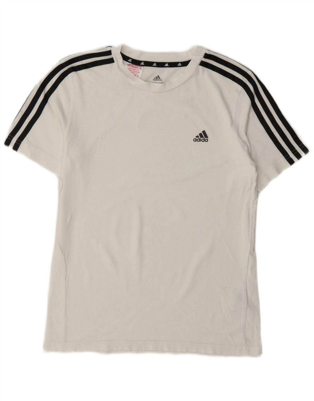 T-shirt Adidas da ragazzo Top 11-12 anni in cotone bianco