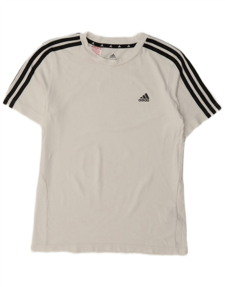 T-shirt Adidas da ragazzo Top 11-12 anni in cotone bianco