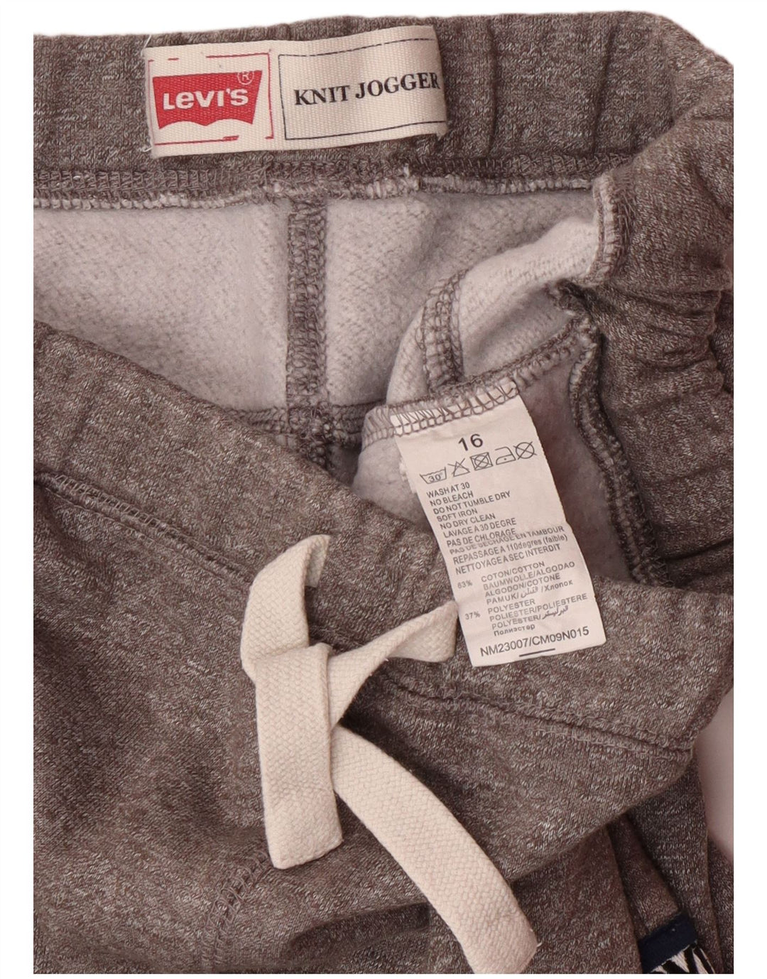 Pantaloni da tuta da ragazzo Levi's Joggers 15-16 anni in cotone grigio