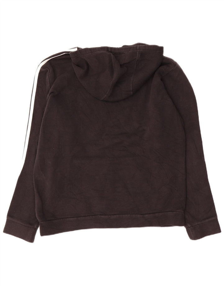Felpa con cappuccio grafica da uomo Adidas, cotone medio nero
