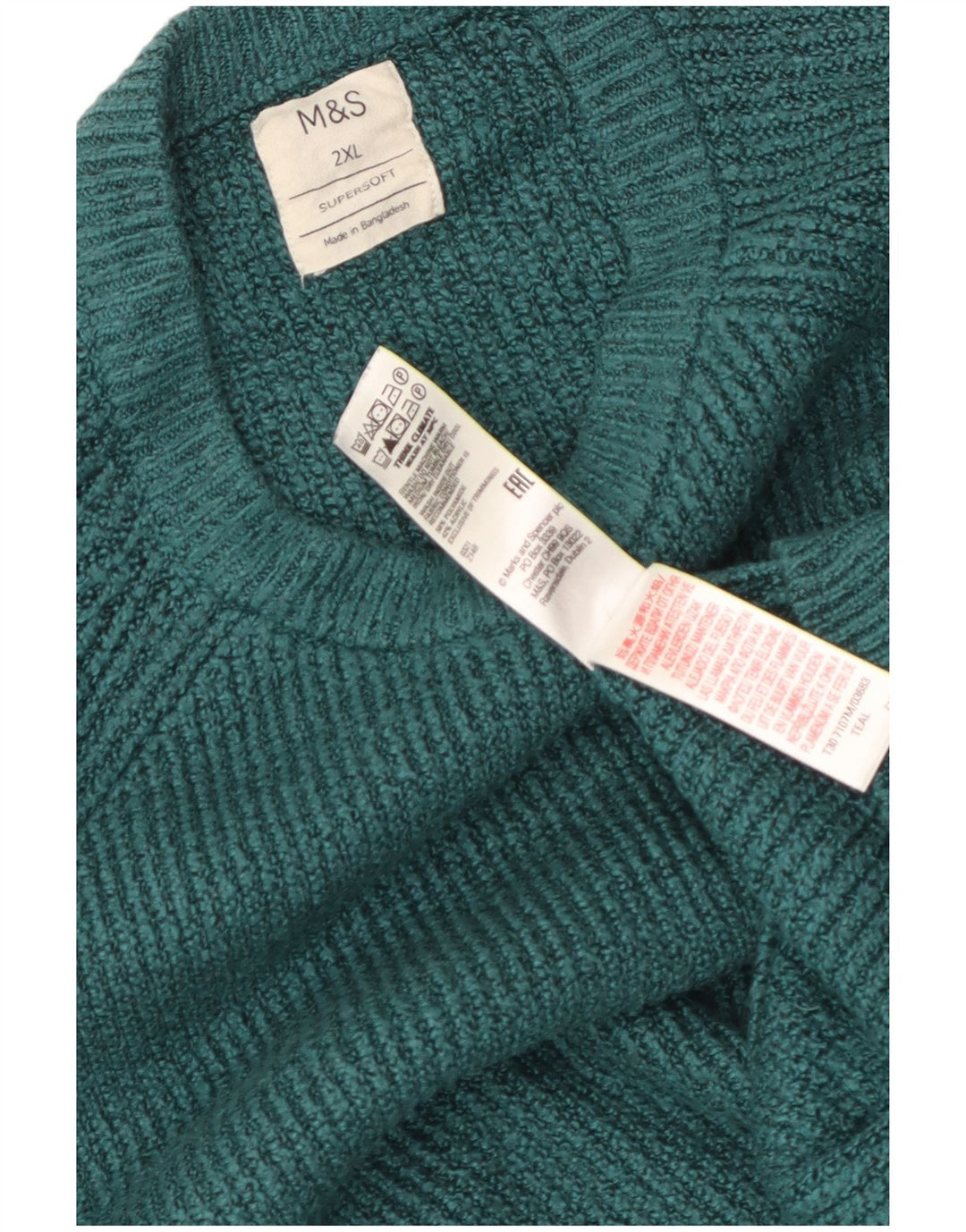 Maglione maglione girocollo da uomo Marks & Spencer 2XL verde poliammide