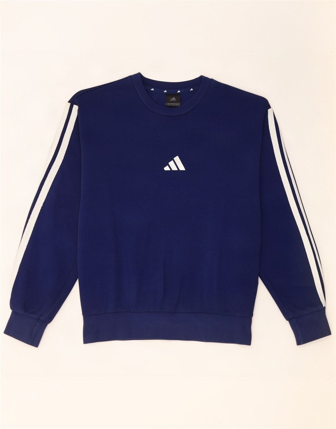 Felpa da uomo Adidas maglione medio blu navy in cotone