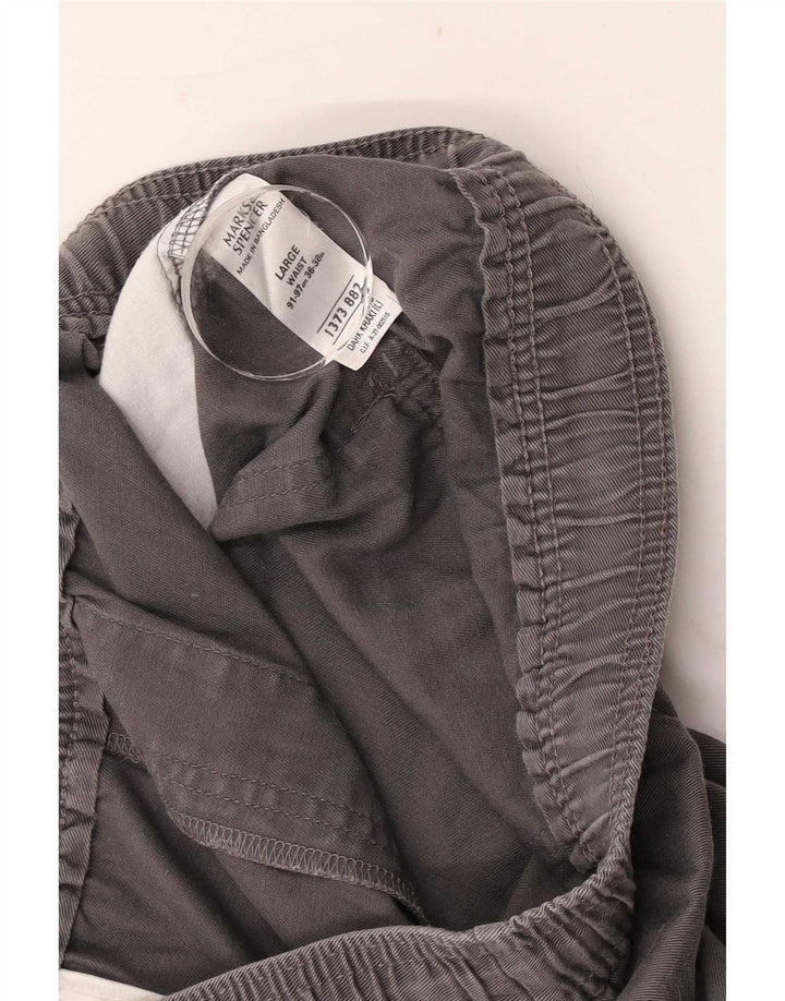 Pantaloncini chino da uomo Marks & Spencer grandi W36 in cotone grigio