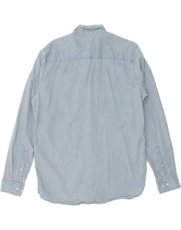 JACK & JONES Mens Shirt Large Blue Lyocell Vintage Jack & Jones and Second-Hand Jack & Jones from Messina Hembry 