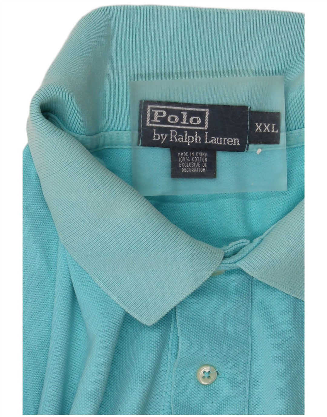 Polo da uomo Ralph Lauren 2XL in cotone turchese