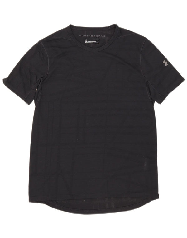 T-shirt Under Armour da uomo Heat Gear Top grande poliestere nero geometrico
