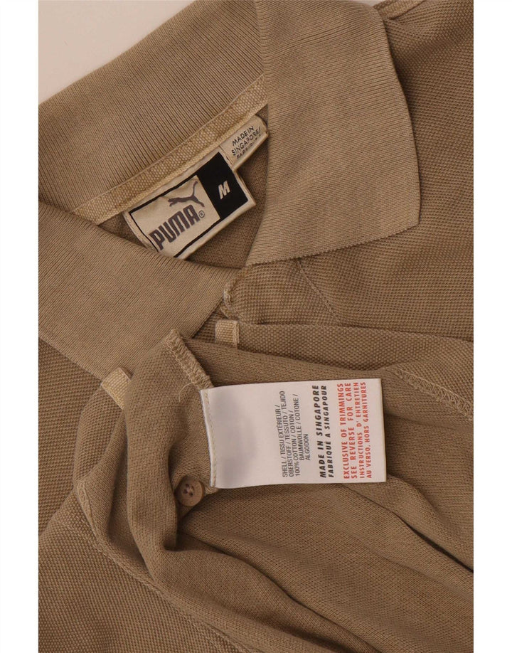 Polo da uomo Puma in cotone beige medio