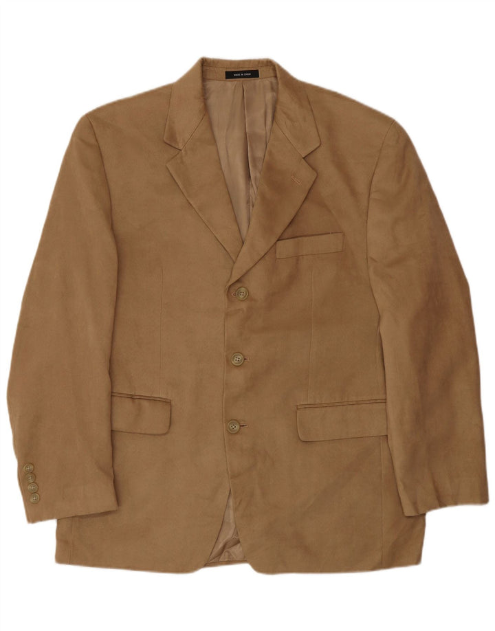 Giacca blazer a 3 bottoni da uomo Chaps UK 38 Poliestere beige medio
