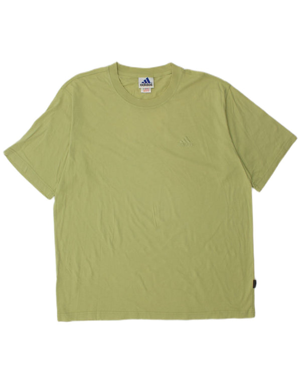 T-shirt da uomo Adidas Top UK 42/44 grande cotone verde