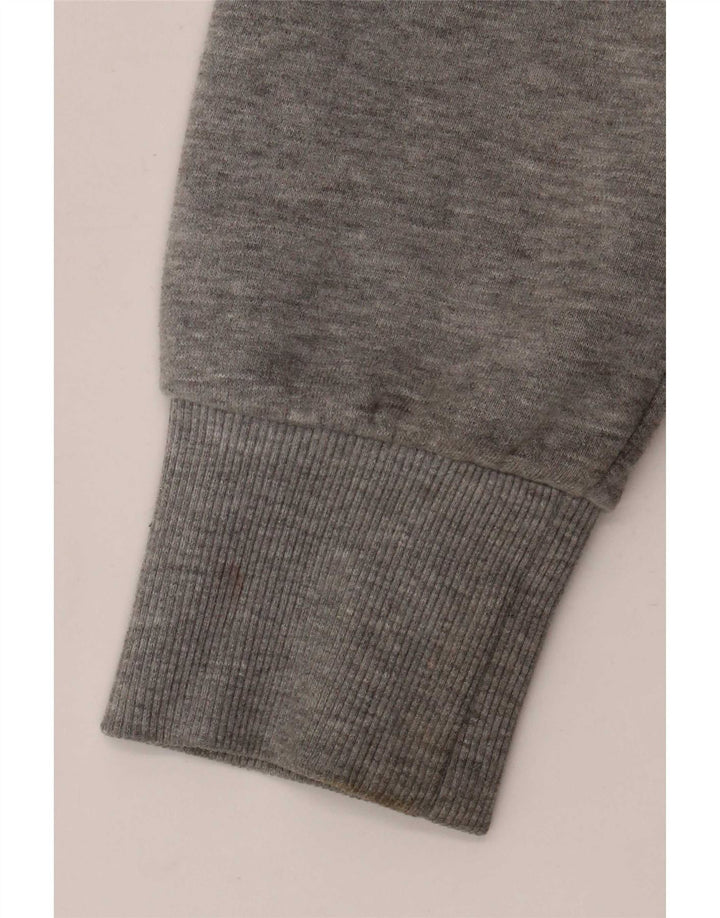 Maglione con cappuccio e zip da uomo Superdry, cotone chiazzato grigio grande